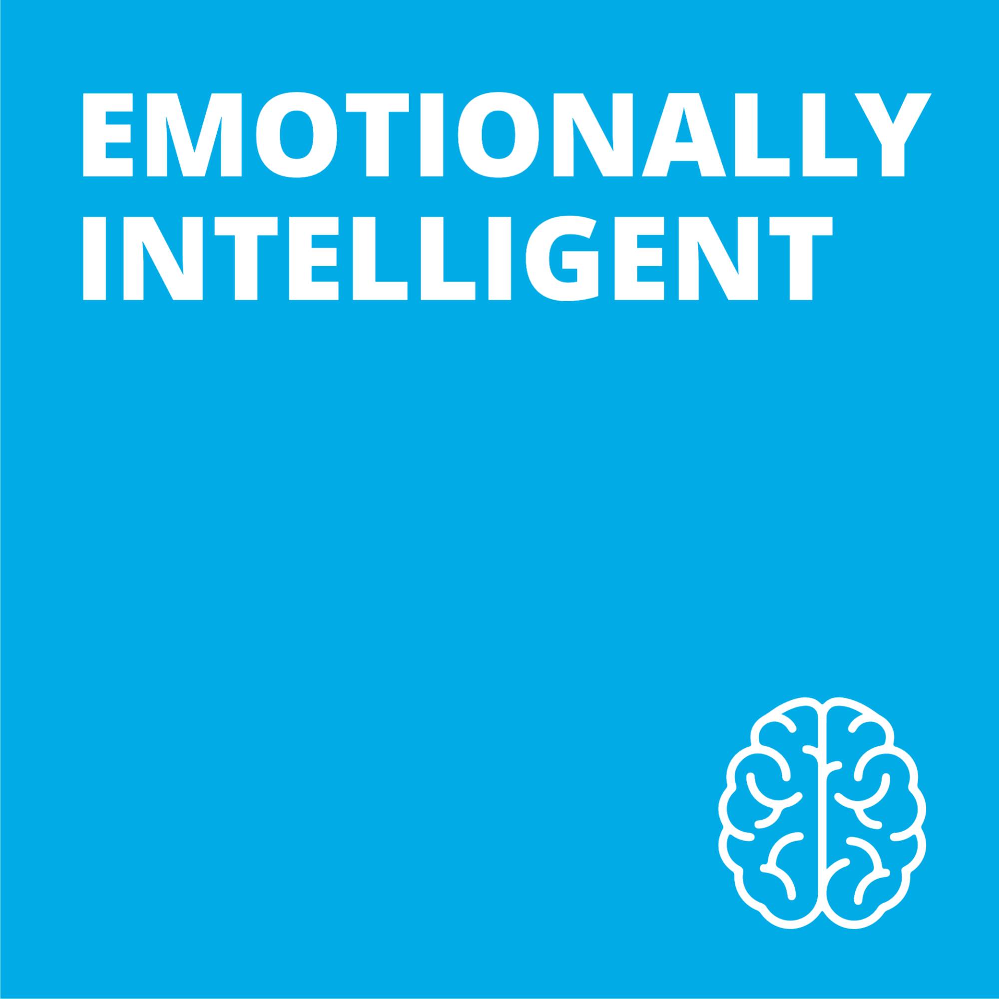 "Emotionally Intelligent" text with brain icon